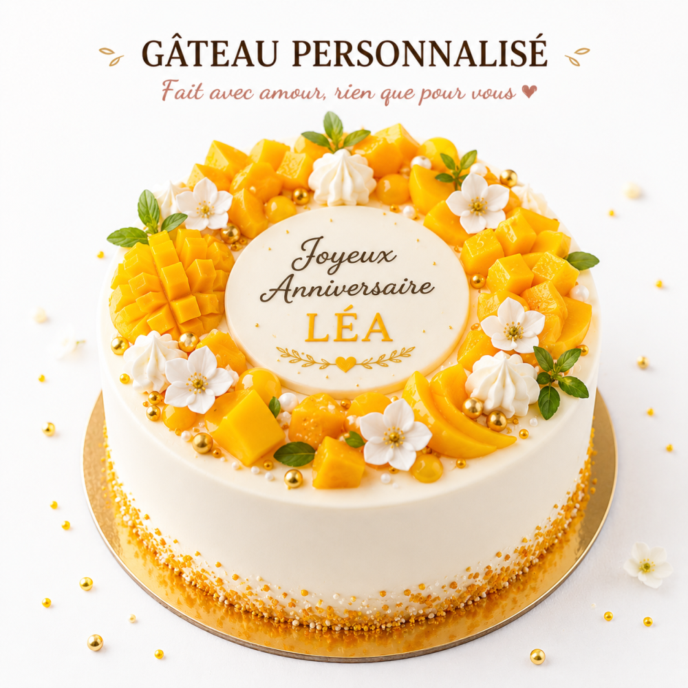Gâteau personnalisé artisanal sur commande | Les Brioches de Jac