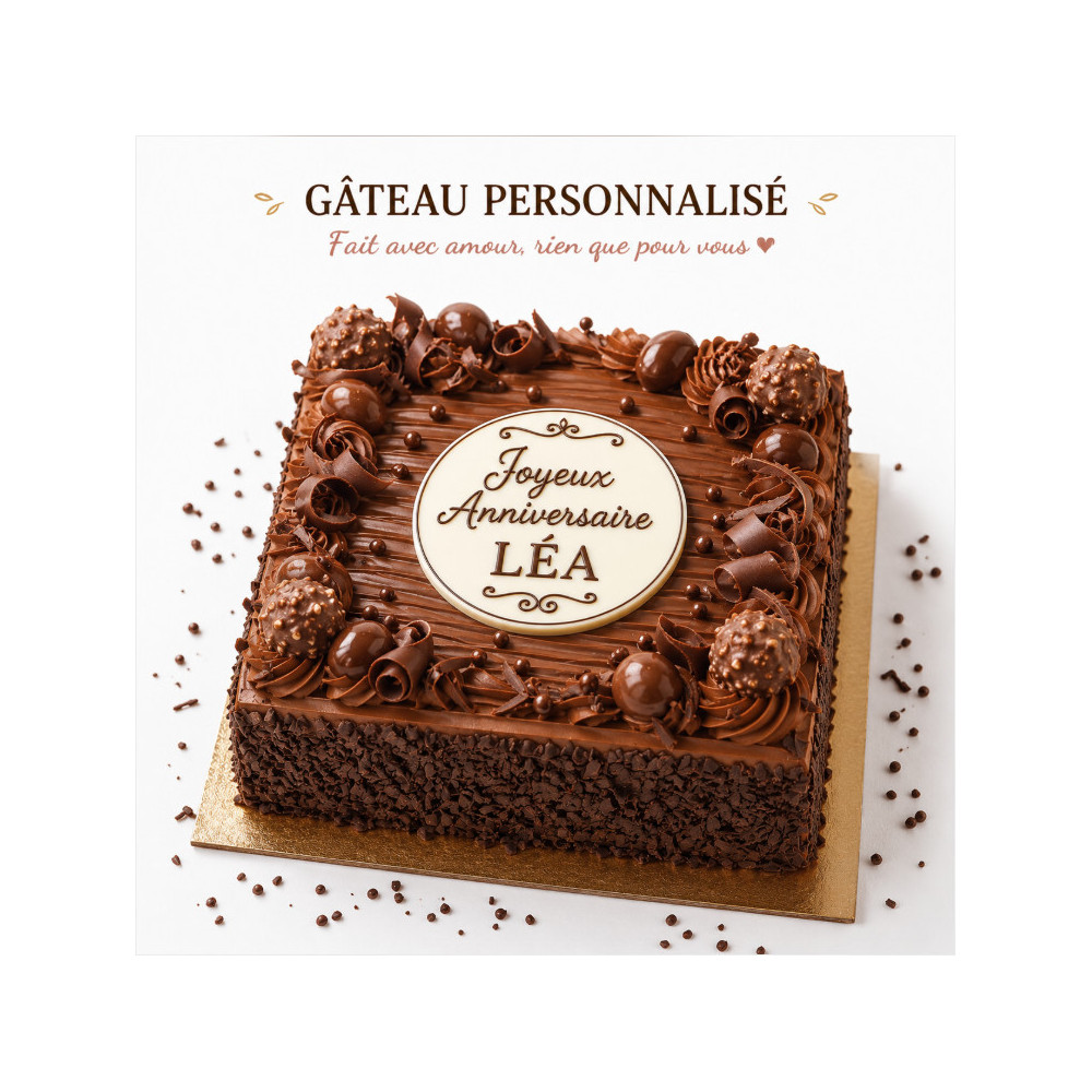 Gâteau personnalisé artisanal sur commande | Les Brioches de Jac