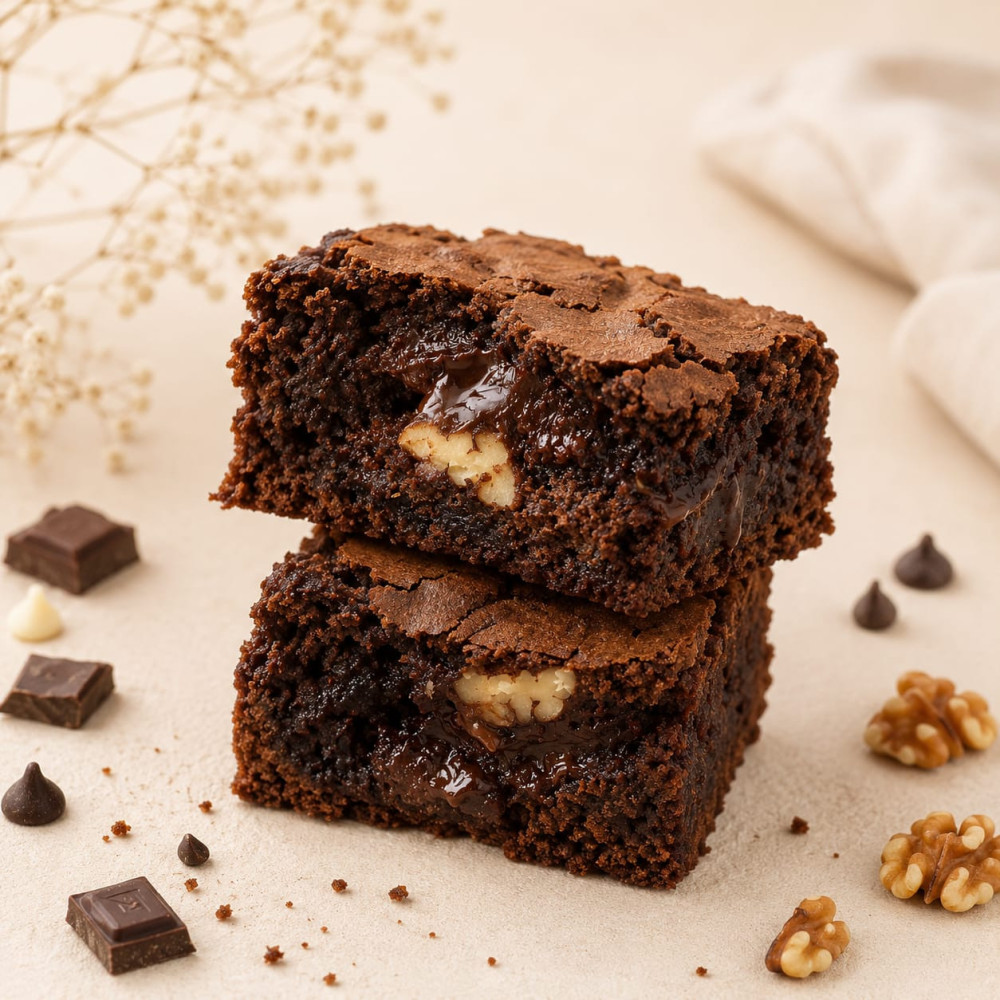 Brownie Chocolat Noir Noix de Pécan 130g | Les Brioches de JAC