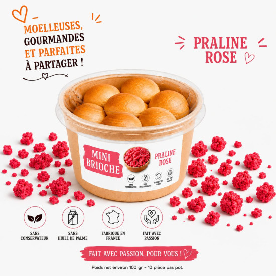 Pocket Ball Mini Brioche Éclats de Praline Rose JAC