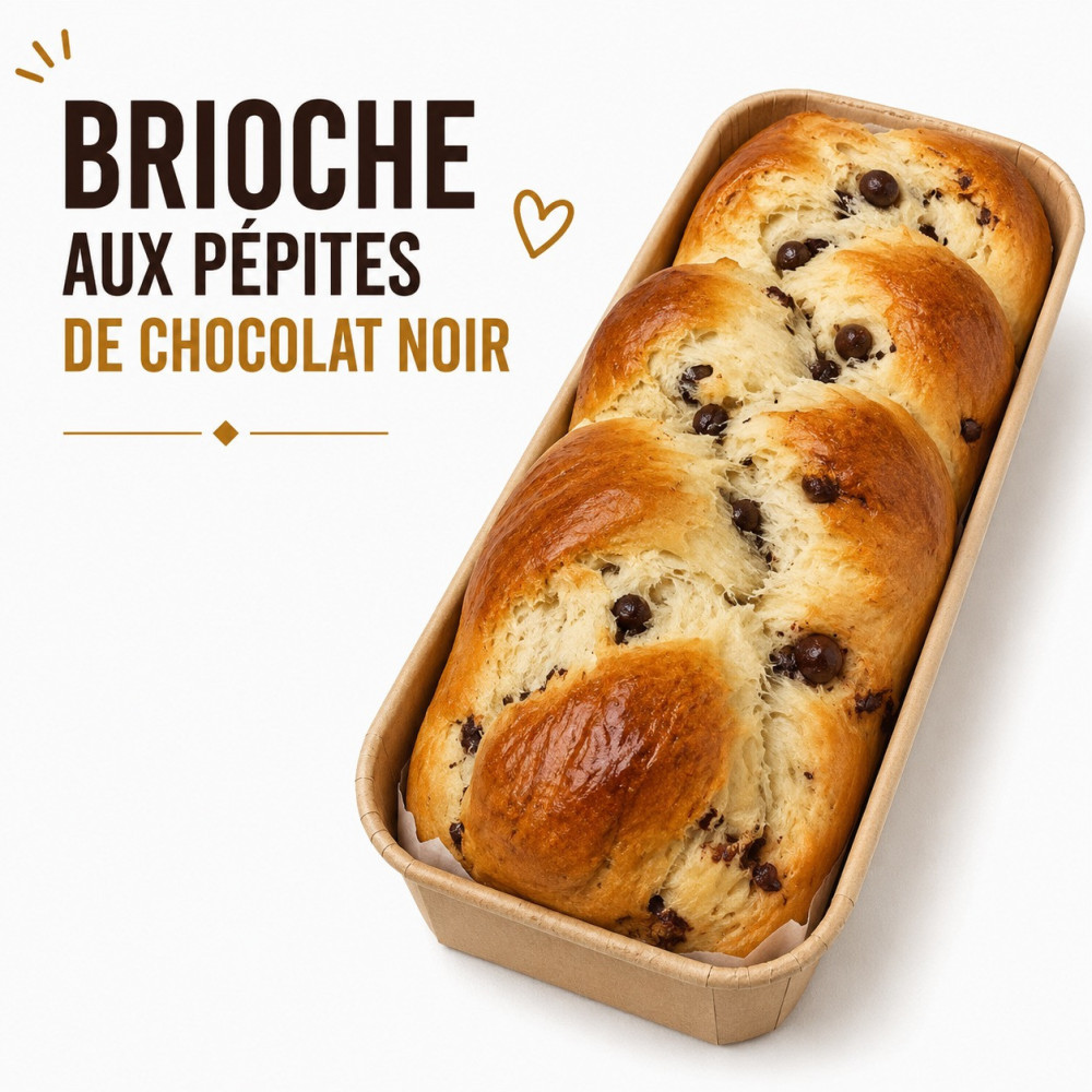 Brioche Artisanale aux Pépites de Chocolat JAC