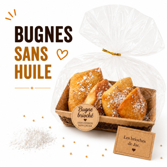 Bugnes Sans Huile, bugnes briochées