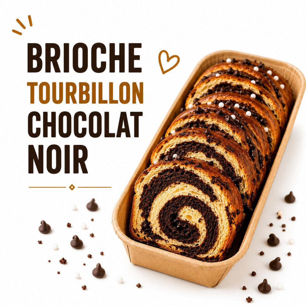 Brioche Tourbillon Chocolat Noir Artisanale | Les Brioches de JAC