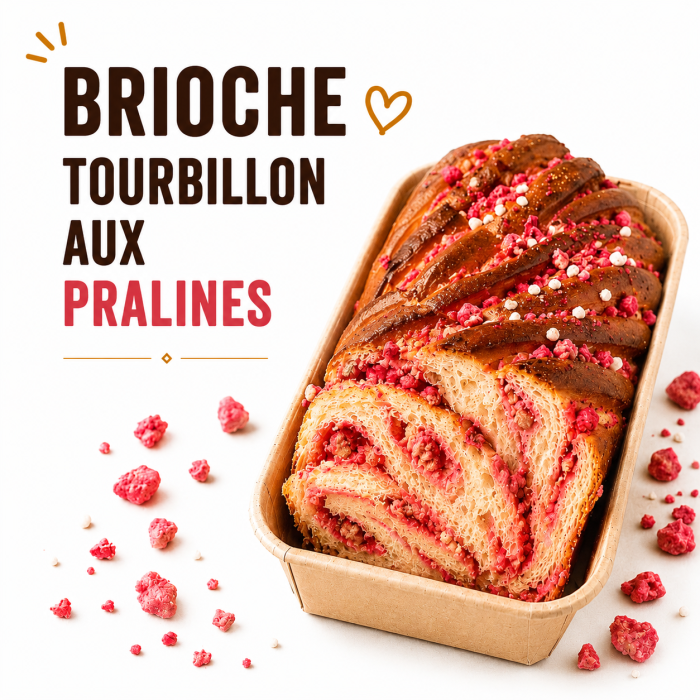 Brioche Tourbillon aux Pralines Artisanale – Les Brioches de JAC