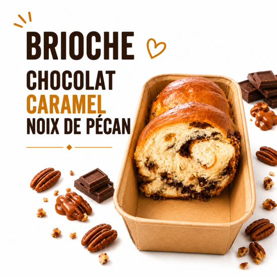 Brioche Chocolat Caramel Noix de Pécan JAC