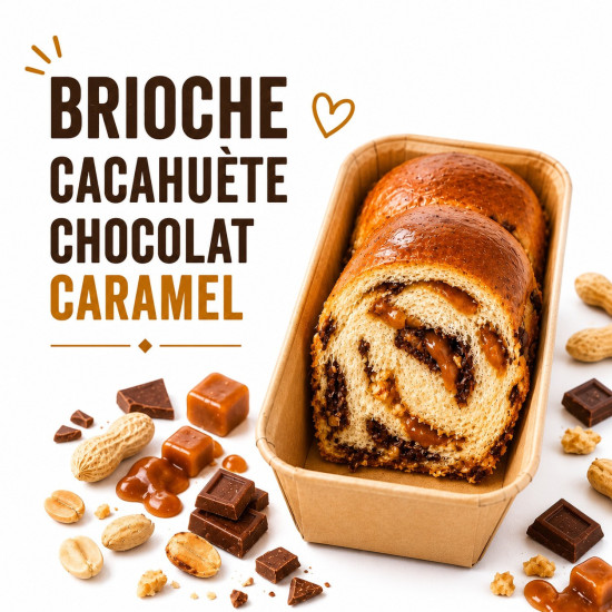 Brioche Cacahuète Chocolat Caramel JAC