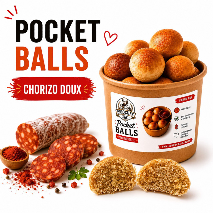 Pocket Ball Mini Brioche Chorizo Doux JAC