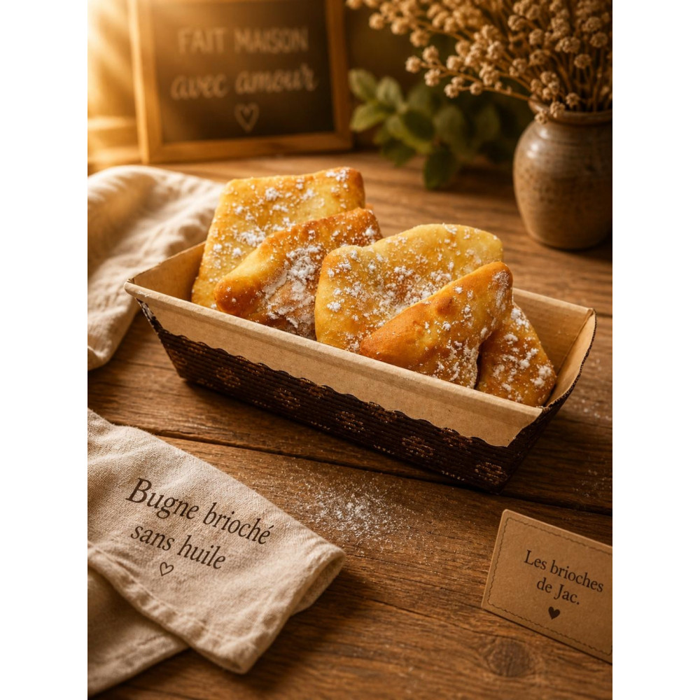 Bugnes Sans Huile Artisanales 150g - Moelleuses et Gourmandes | Les Brioches de Jac