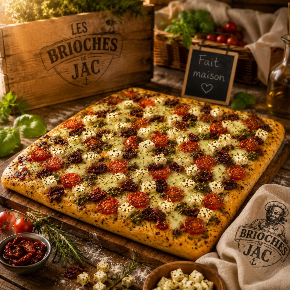 Focaccia Artisanale Maison 30x30 cm - Les Brioches de Jac
