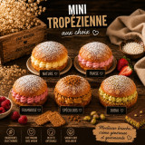 Mini Tropézienne Artisanale aux Choix - Fraise, Pistache, Spéculoos | Les Brioches de Jac